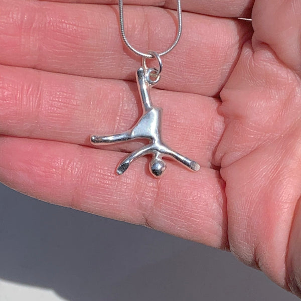 Doing Cartwheels - Sterling silver pendant/necklace