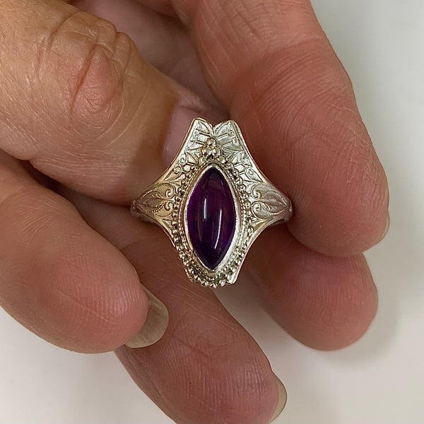 Radiance - Sterling silver and amethyst ring