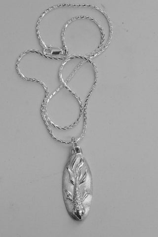 Playing Koi - Sterling silver Koi Fish pendant/necklace