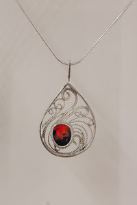 Sunset Sonata - Australian Opal & filigree necklace -SOLD