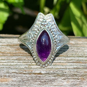 Radiance - Sterling silver and amethyst ring