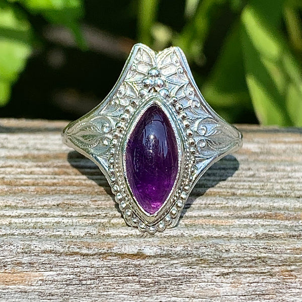 Radiance - Sterling silver and amethyst ring