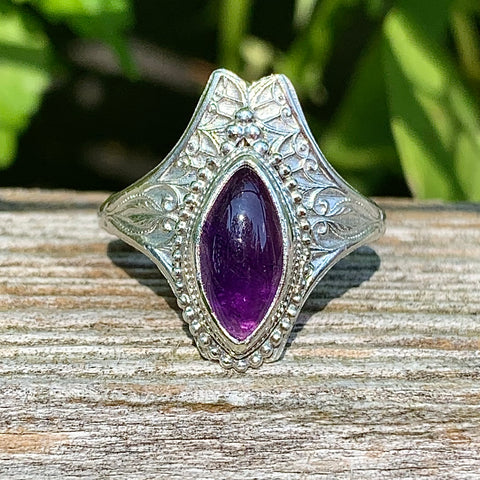 Radiance - Sterling silver and amethyst ring