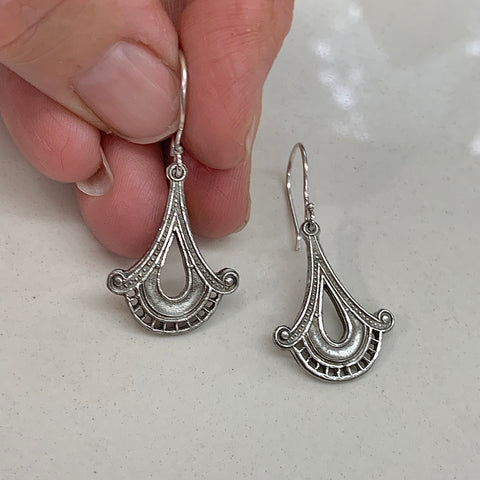Pewter collection, Victorian teardrop earrings