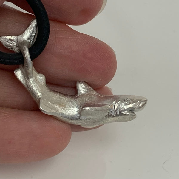 Potential -Shark pendant in Sterling silver or Bronze