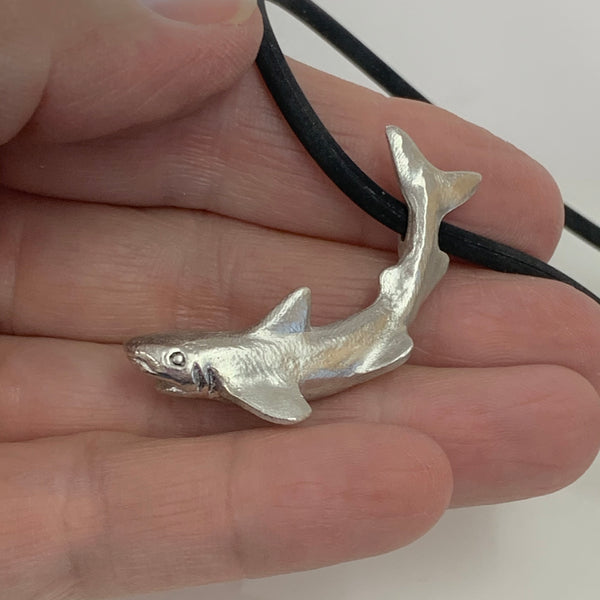 Potential -Shark pendant in Sterling silver or Bronze
