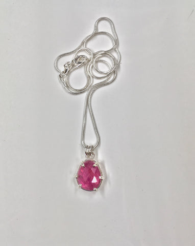 In the Pink.  6.88 carat, rose cut, ruby  SOLD