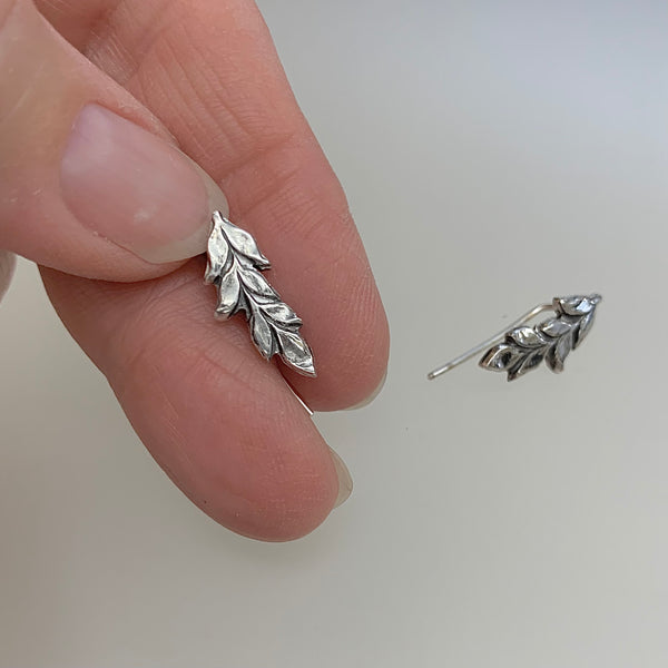 Leafy ear climber -earrings