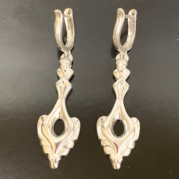 Art Nouveau inspired ear pendants