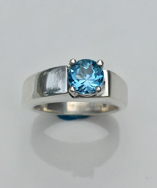 Step Up - Blue Topaz & Sterling silver ring