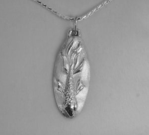 Playing Koi - Sterling silver Koi Fish pendant/necklace